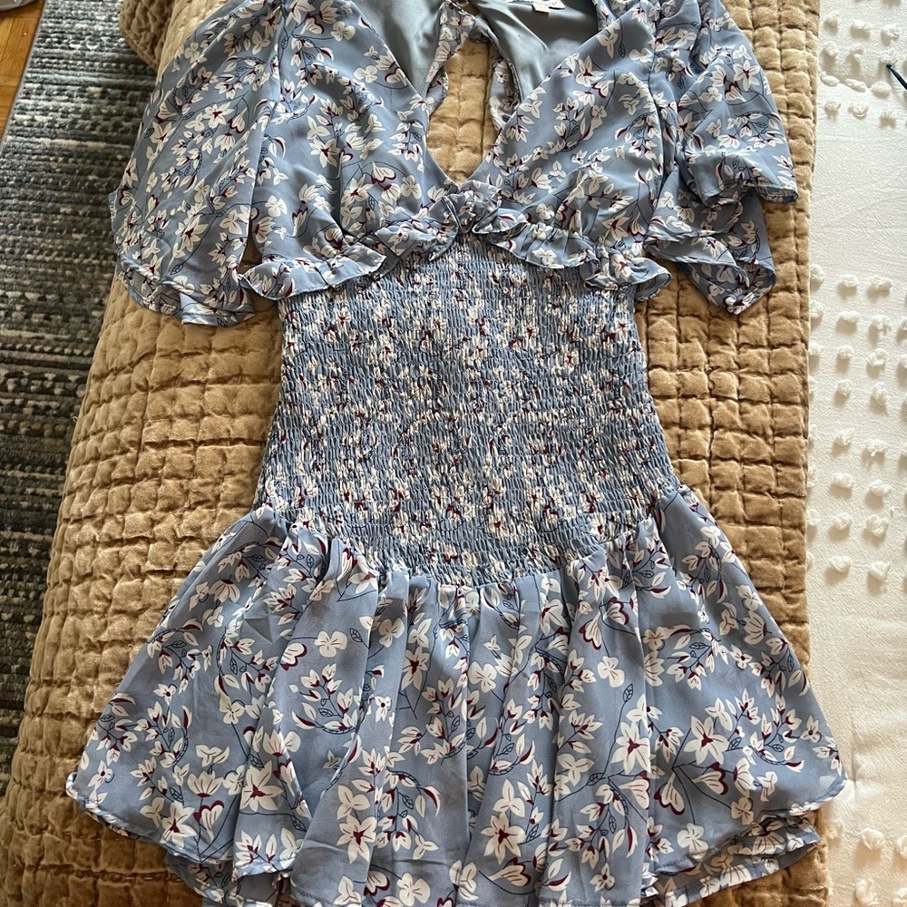 Blue floral dress